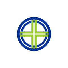 Health Pharmacy Plus Logo Vector Image Icon