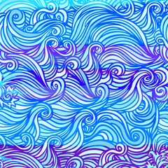 Fototapeta na wymiar Vector color abstract hand-drawn pattern