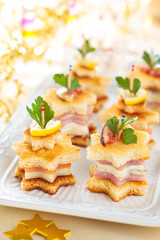 Starhaped holiday Appetizers.