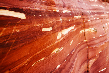 Close up of the multi colored cliff