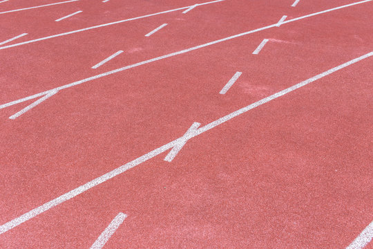 running track, sport field with lane line.