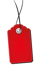 hängendes Preisschild rot - Vektor