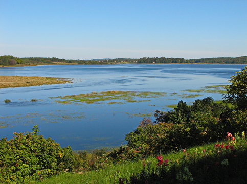 Lake Kuchane and Malenec, Pushkinskiye Gory, Pskov region, Russia.