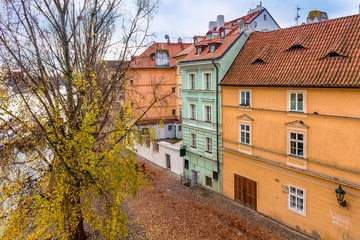 Fototapeta na wymiar Colorful houses in Prague.