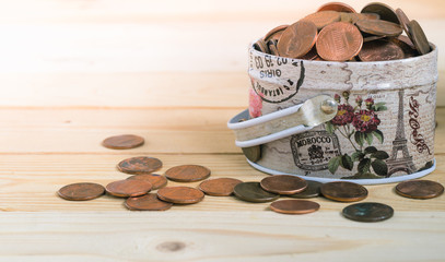 US coins in metal box