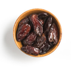 Dried Dates into a bowl. Tamara