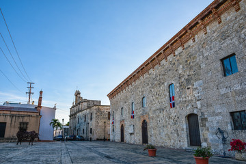 Santo Domingo, Dominican Republic. Museum of Las Casas Reales near Alcazar de Colon in Colonial...