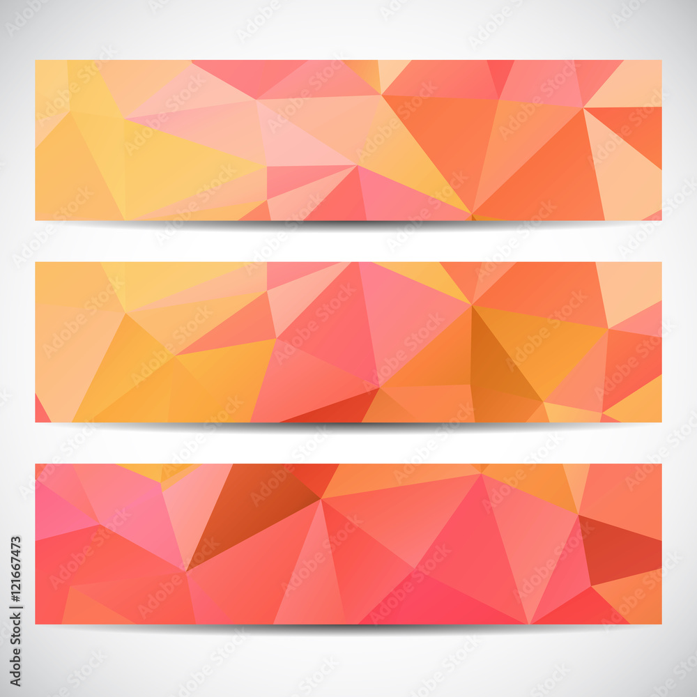 Poster abstract geometric background with triangles. vector illustration