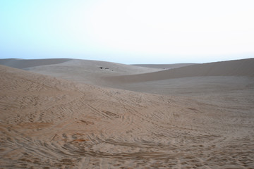 Sand dune with clear sky