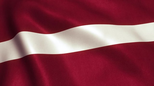 Latvia Flag. Seamless Looping Animation. 4K High Definition Video