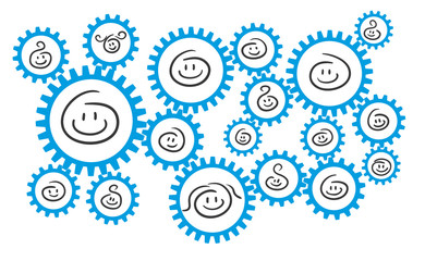 Stick Figure Series Blue / User Kooperation