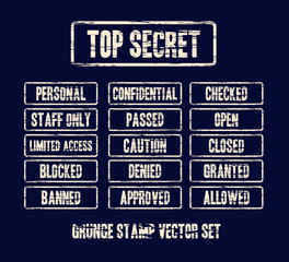 Obraz premium top secret stamp