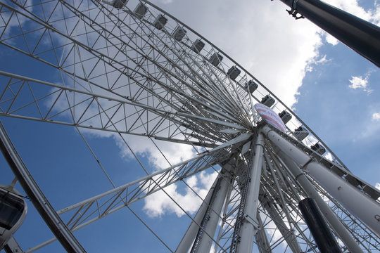 Underneath The Ferris Wheel In Atlanta