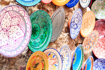 Traditional ceramic pottery in Morocco