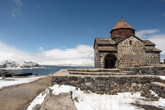 Ancient monastery Sevanavank in Armenia
