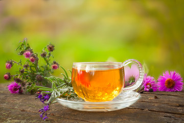 green tea in beautiful cup