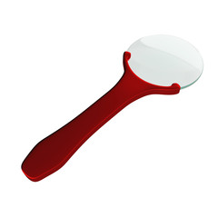 Magnifying glass isolated on a white background, 3D rendering