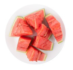 Water melon segments in a plate
