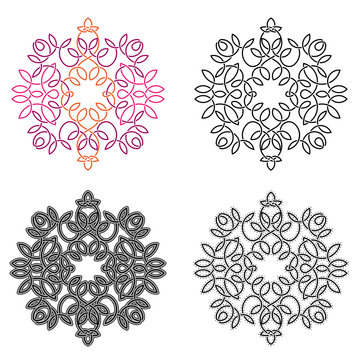 Radial liear pattern or vignette set