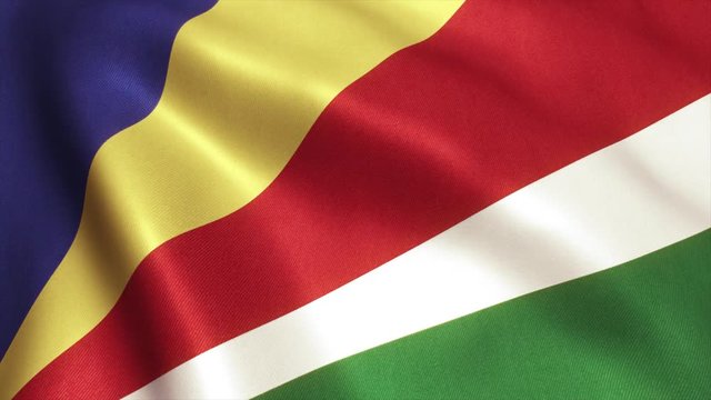 Seychelles Flag. Seamless Looping Animation. 4K High Definition Video