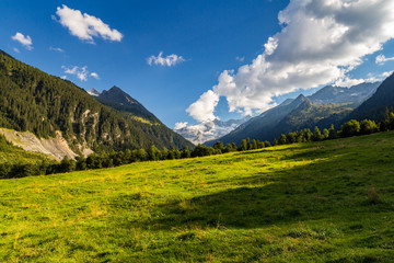 Durlassboden reservoir in the Zillertal Alps, Austria