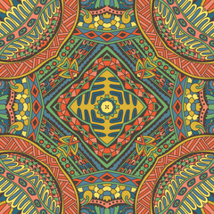 Abstract  grunge vector ethnic tribal pattern