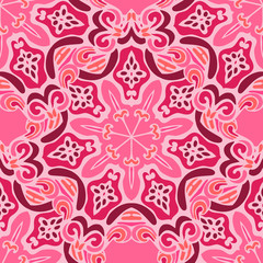 Seamless vector floral pattern oriental background