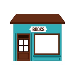 books store building icon vector illustration design