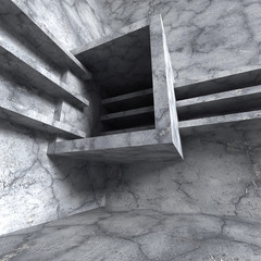 Obraz premium Abstract concrete construction. Architecture industrial geometri