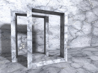 Concrete architecture background. Geometric abstract constructio