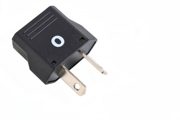 Travel Power Adapter Type O on White Background