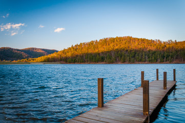Dock on Lake Arrowhead, in Luray, in the Shenandoah Valley of Vi