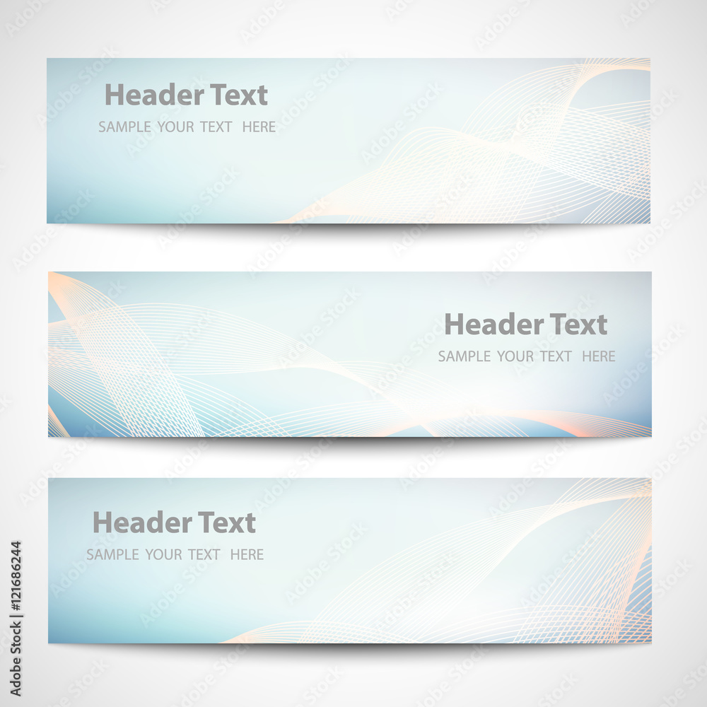 Canvas Prints abstract header blue wave white vector design