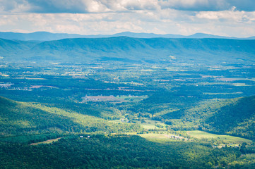 View of the Shenandoah Valley and Appalachian Mountains from the