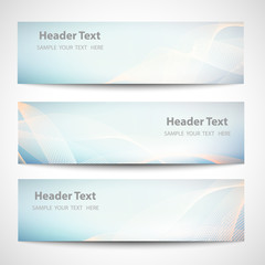 Fototapeta premium Abstract header blue wave white vector design