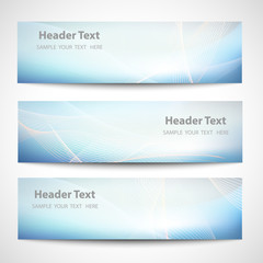 Fototapeta premium Abstract header blue wave white vector design