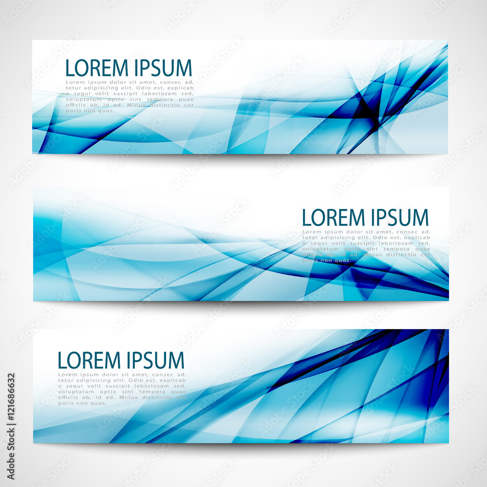 Canvas Prints abstract header blue wave white vector design