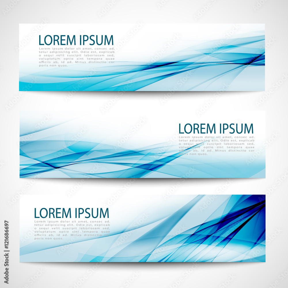 Canvas Prints abstract header blue wave white vector design