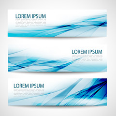 Abstract header blue wave white vector design