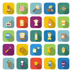 Barista color icon with long shadow