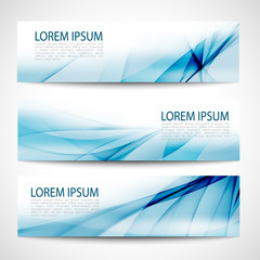 Abstract header blue wave white vector design