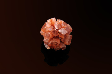 complex aragonite druse on dark background soft focus