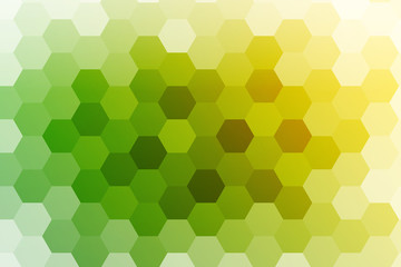 green, yellow color polygonal vector illustration, hexagon design