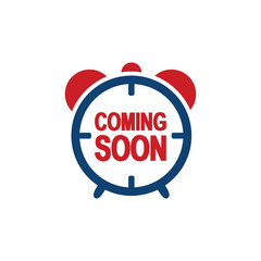 Clock Coming Soon Promotion Sign Symbol