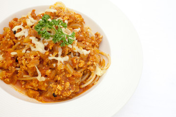 Spaghetti with bolognese sauce