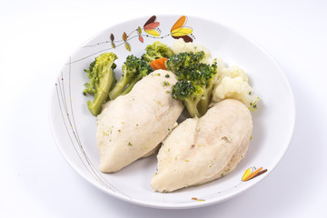 Boiled chicken breast