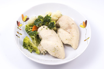 Boiled chicken breast
