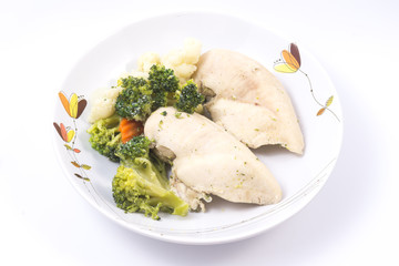 Boiled chicken breast