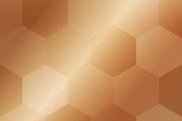 fantasy hexagons on a brown color background. vector