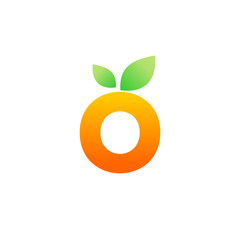 O Orange Logo Vector Image Icon